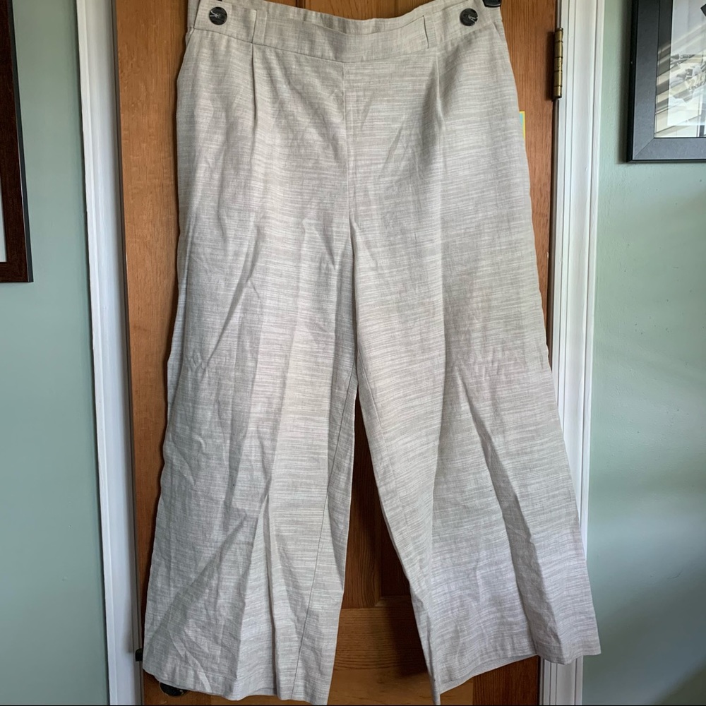 CeCe Linen Culottes - Cream Color - Size 14 - New - Picture 6 of 7
